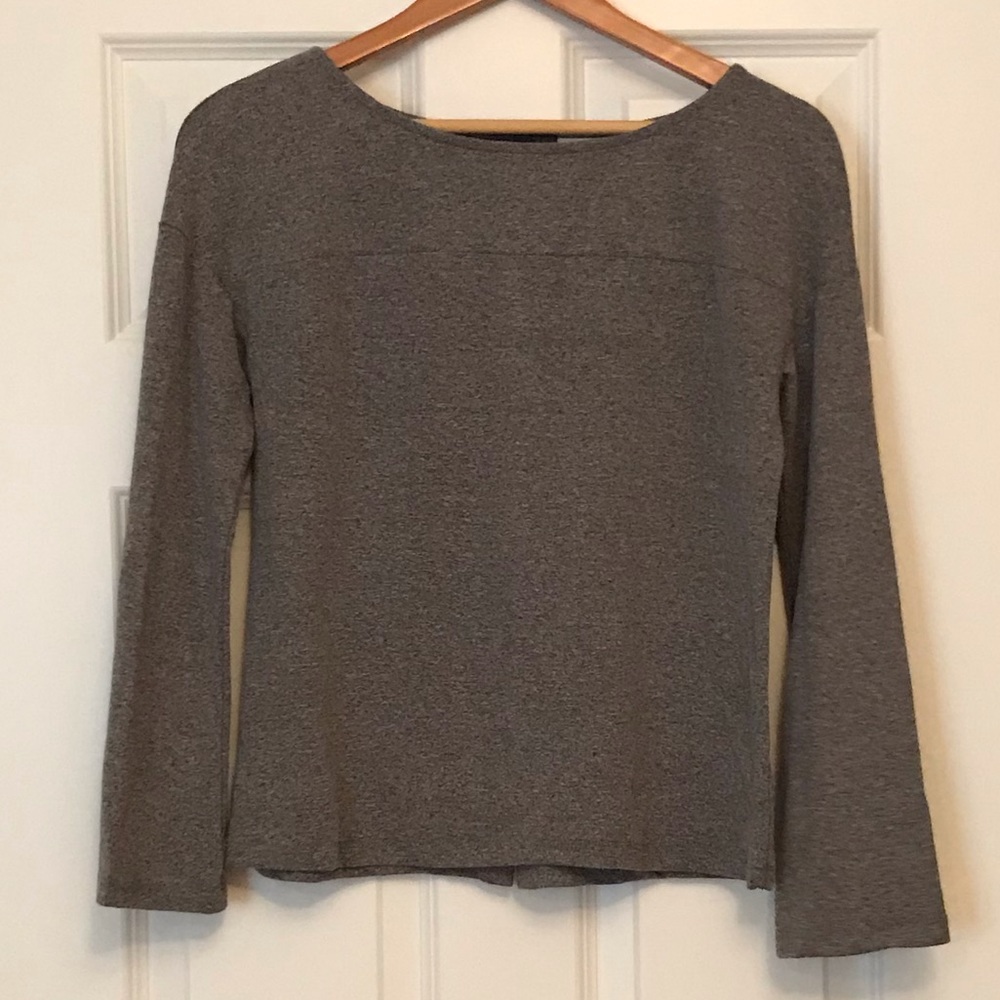 Grey long sleeve blouse